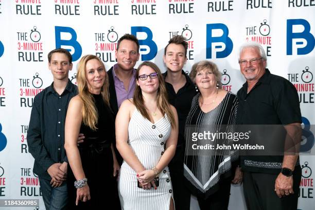 Brant Pindivic with family members attend the red carpet event featuring business influencers, celebrities and leading network executives gather to...