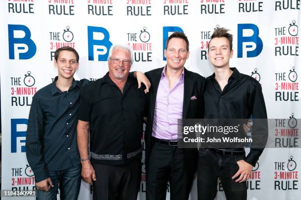 Brant Pindivic with family members attend the red carpet event featuring business influencers, celebrities and leading network executives gather to...