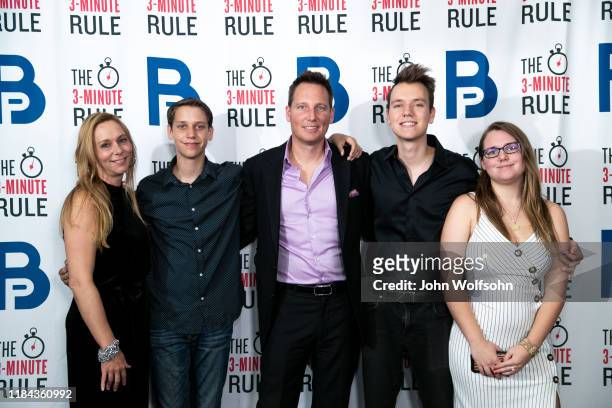 Brant Pindivic with family members attend the red carpet event featuring business influencers, celebrities and leading network executives gather to...