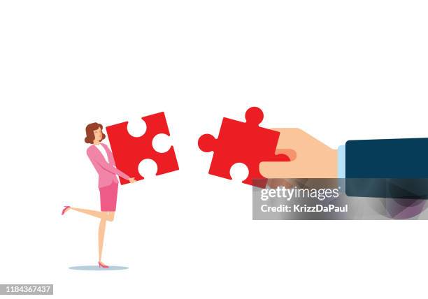 partnership - complete puzzle stock illustrations