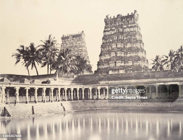 View of the Sacred Tank in the Great Pagoda, January-March 1858, Albumen silver print from waxed paper negative, Image: 29.1 x 37.5 cm , Photographs,...