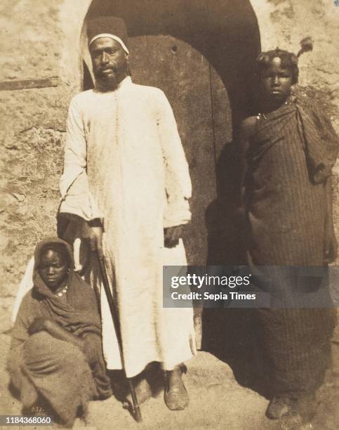 Abu Nabut and with enslaved young women in Cairo, April 22 Salted paper print from paper negative, Image: 21.8 x 17.2 cm , Photographs, Ernest Benecke