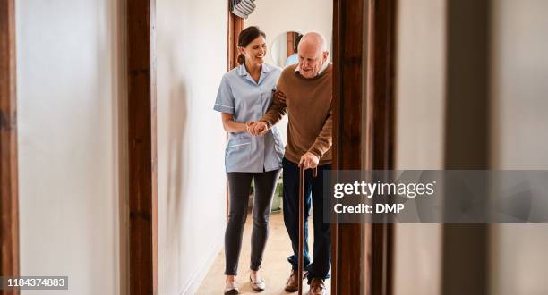 her reliable support is all he needs - aged care worker stock pictures, royalty-free photos & images