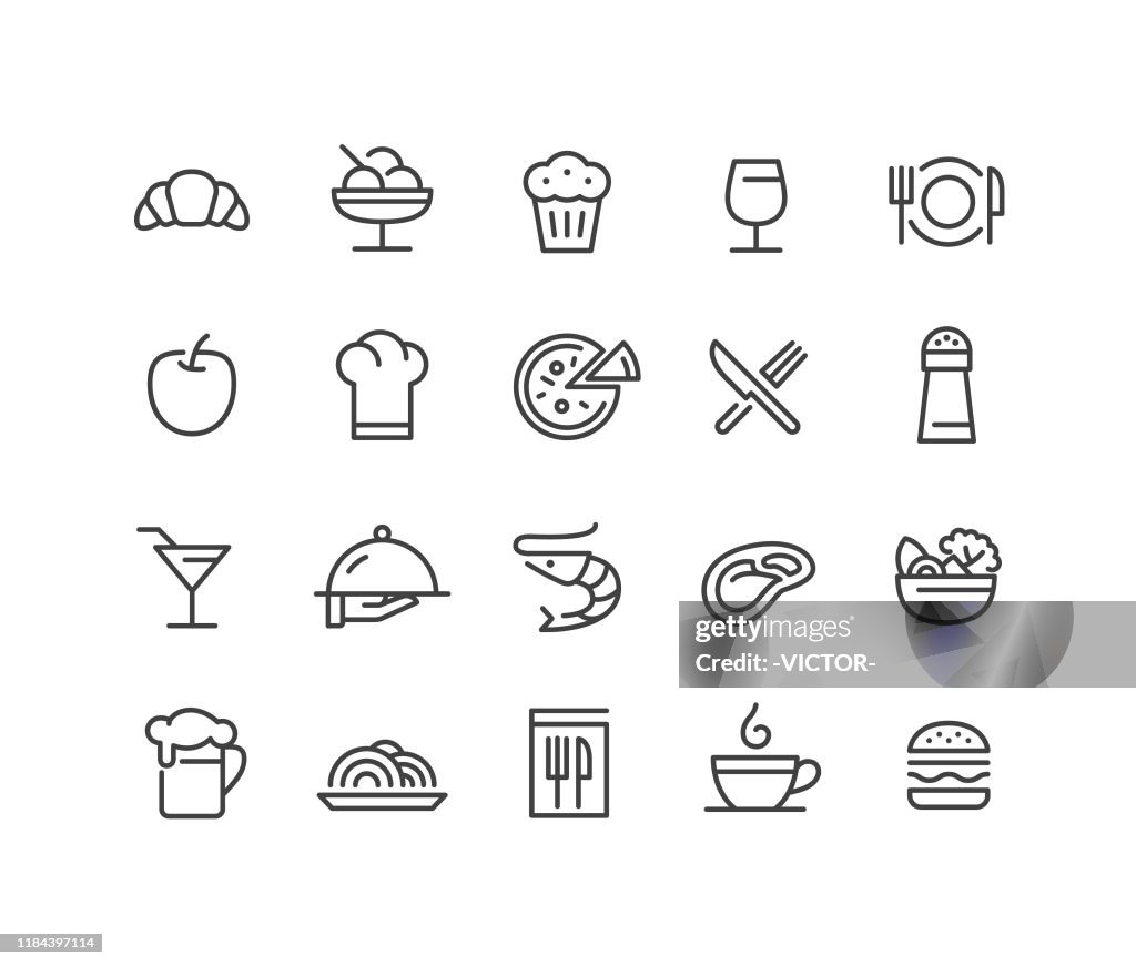 Restaurant Icons - Classic Line Series