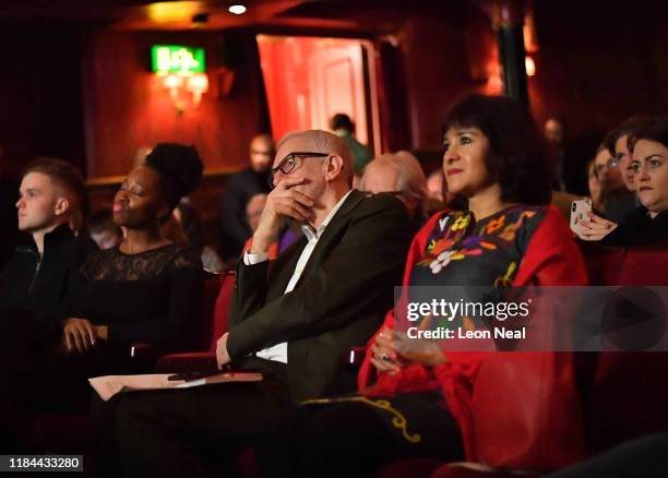 Labour leader Jeremy Corbyn and his wife Laura Alvarez attend the launch of Labour’s new charter for the arts at the theatre Royal Stratford East on...