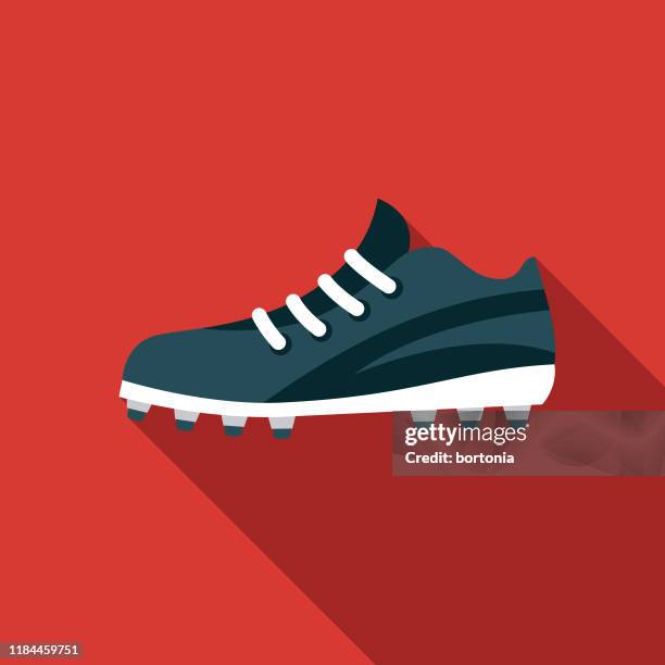 ilustrações de stock, clip art, desenhos animados e ícones de baseball cleats icon - studded