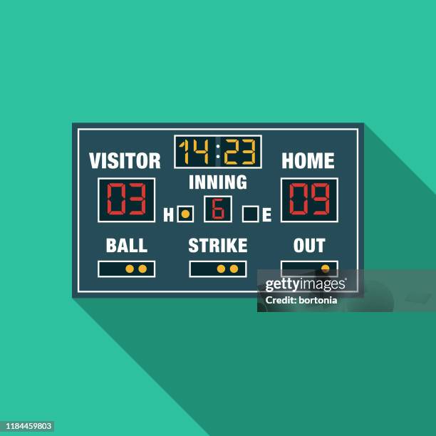 baseball-anzeiger-symbol - baseball scoreboard stock-grafiken, -clipart, -cartoons und -symbole