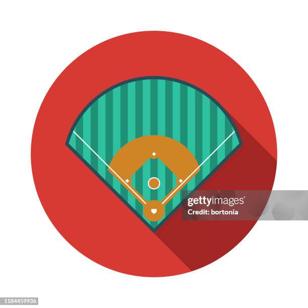 baseball diamond icon - infield stock illustrations