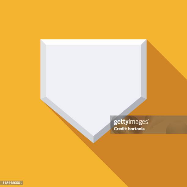 home base baseball icon - baseball diamond stock illustrations