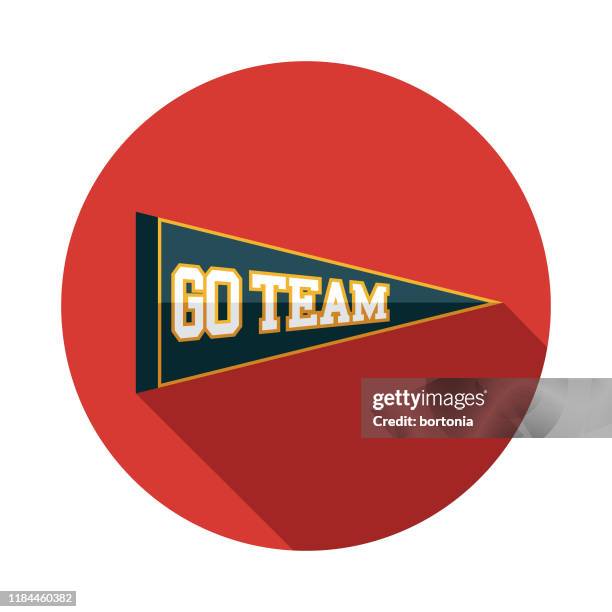 baseball pennant icon - pennant_(sports) stock illustrations