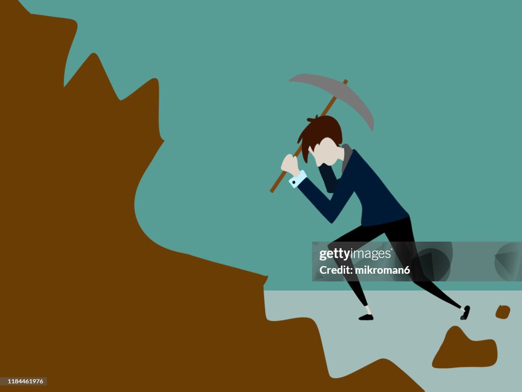 Man In A Suit Digging Out A Hole High-Res Stock Photo - Getty Images