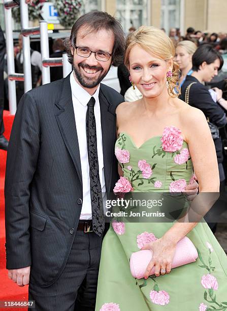 Writer J.K. Rowling and Dr. Neil Murray attends the "Harry Potter And The Deathly Hallows Part 2" world premiere at Trafalgar Square on July 7, 2011...