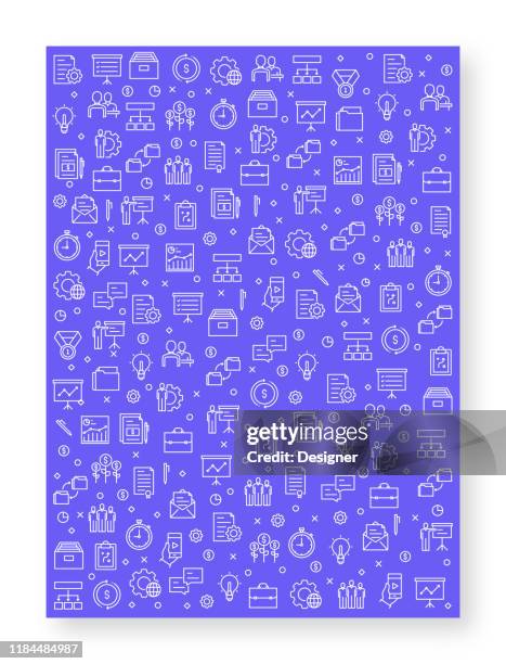 set of project planning icons vector pattern design - gantt chart stock illustrations