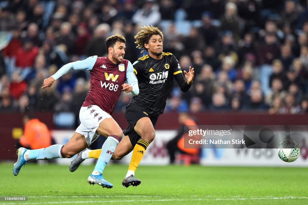 Aston Villa v Wolverhampton Wanderers - Carabao Cup Round of 16