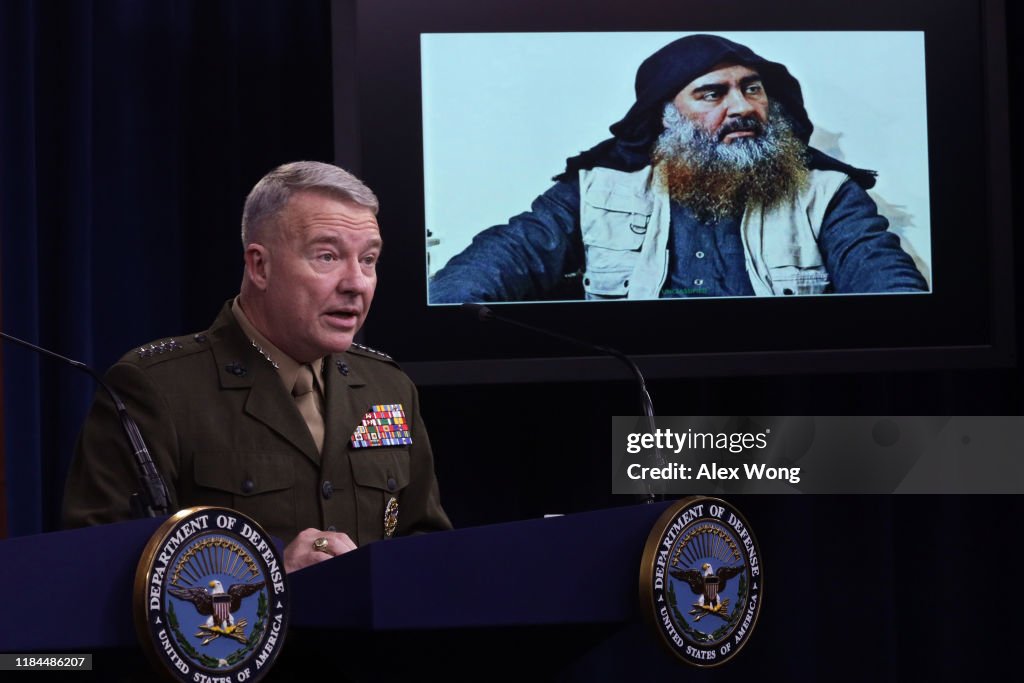 Military And Defense Department Officials Provide Update On Al-Baghdadi Raid
