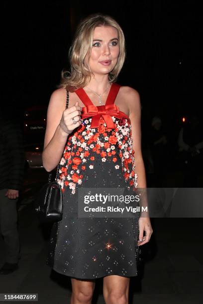Georgia Toffolo seen attending UNICEF Halloween Ball event at One Marylebone on October 30, 2019 in London, England.