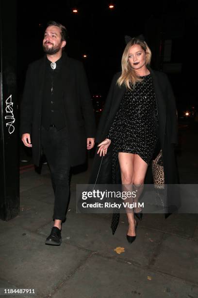 Iain Stirling and Laura Witmore seen attending UNICEF Halloween Ball event at One Marylebone on October 30, 2019 in London, England.