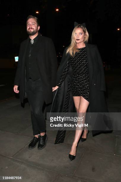 Iain Stirling and Laura Witmore seen attending UNICEF Halloween Ball event at One Marylebone on October 30, 2019 in London, England.