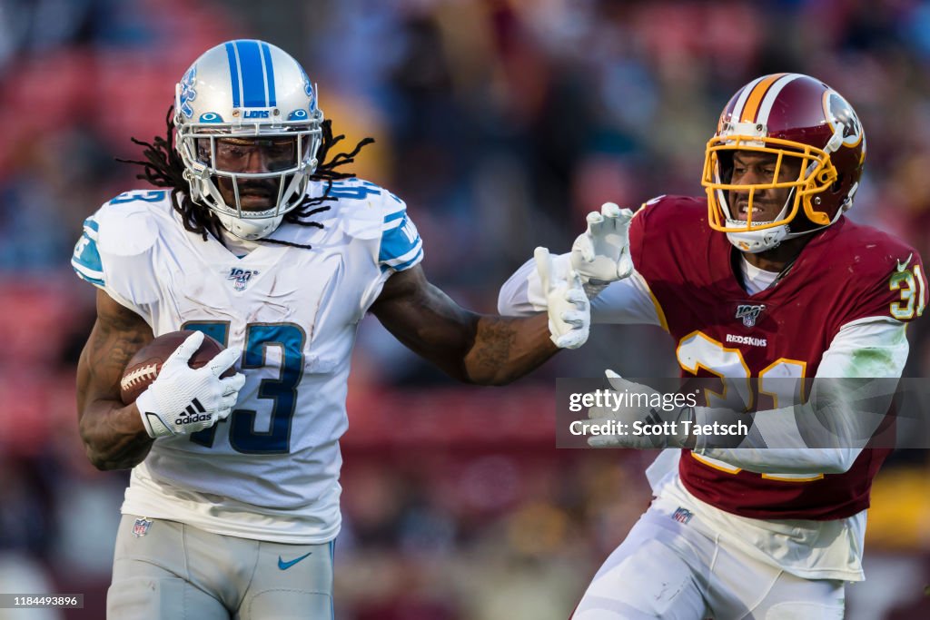 Detroit Lions v Washington Redskins