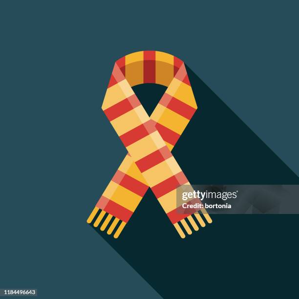 soccer team scarf icon - striped scarf stock illustrations