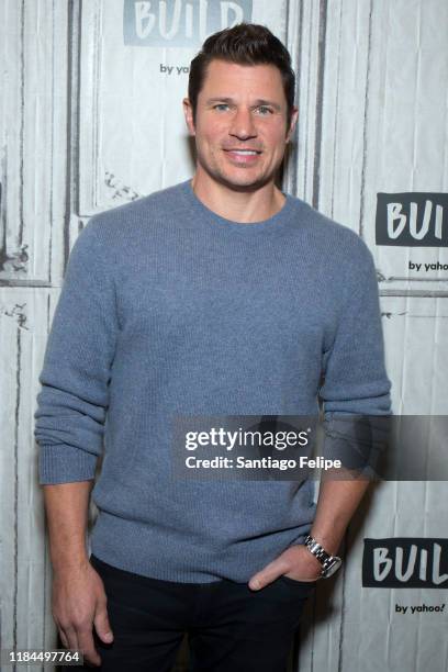 Nick Lachey visits Build Studio on October 30, 2019 in New York City.