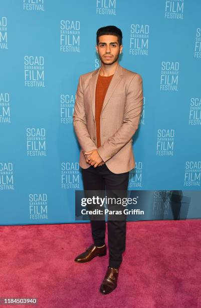 Actor Mena Massoud attends 22nd SCAD Savannah Film Festival at Trustees Theater on October 30, 2019 in Savannah, Georgia.