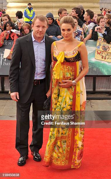 Jacqui Ainsley and Guy Richie attend the world premiere of 'Harry Potter And The Deathly Hallows Part 2' at Trafalgar Square on July 7, 2011 in...