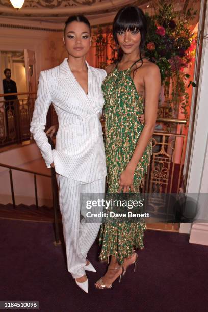 Ella Balinska and Jourdan Dunn attend the 65th Evening Standard Theatre Awards in association with Michael Kors at the London Coliseum on November...