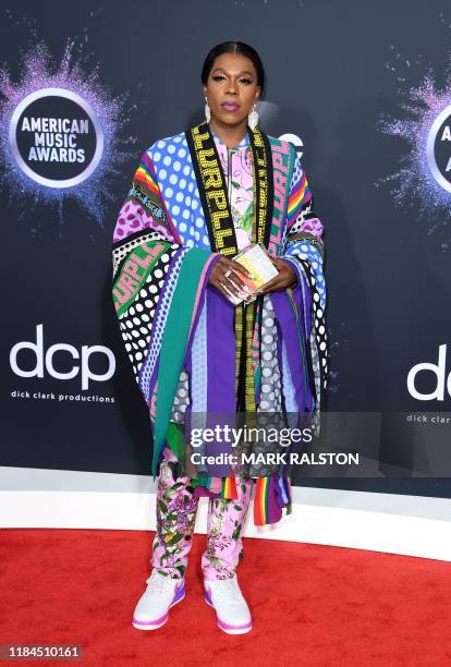 Musician Big Freedia arrives for the 2019 American Music Awards at the Microsoft theatre on November 24, 2019 in Los Angeles.