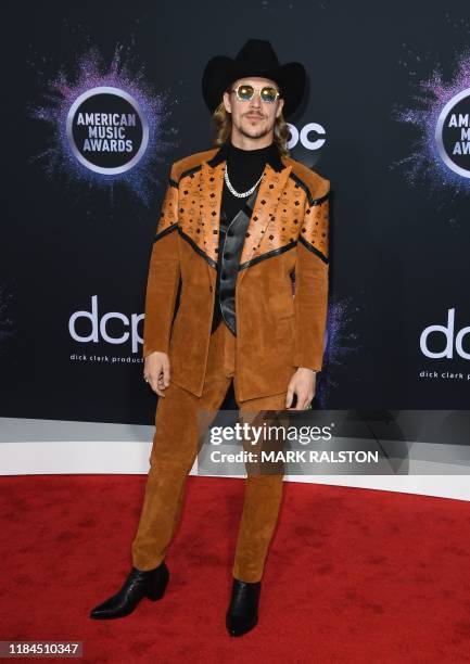 Diplo arrives for the 2019 American Music Awards at the Microsoft theatre on November 24, 2019 in Los Angeles.
