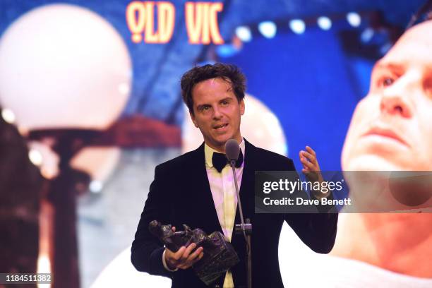 Andrew Scott, winner of Best Actor Award in partnership with Ambassador Theatre Group for "Present Laughter", attends the 65th Evening Standard...