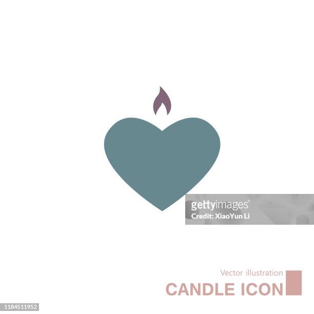 vector drawn candle icon. - candle stock illustrations