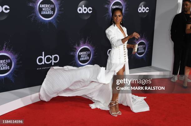 Ballet dancer Misty Copeland arrives for the 2019 American Music Awards at the Microsoft theatre on November 24, 2019 in Los Angeles.