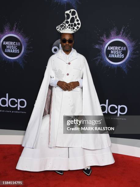 Actor Billy Porter arrives for the 2019 American Music Awards at the Microsoft theatre on November 24, 2019 in Los Angeles.