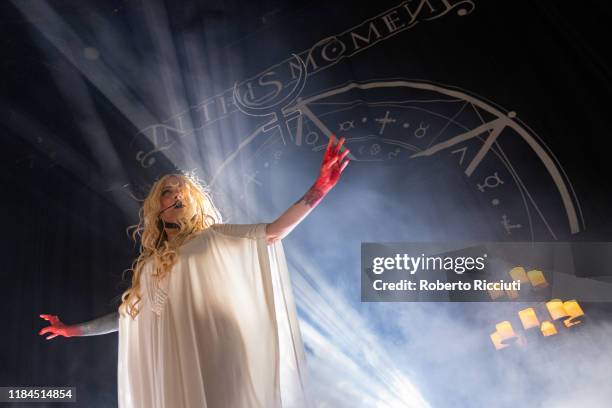 Maria Brink of In This Moment performs on stage at The SSE Hydro on November 24, 2019 in Glasgow, Scotland.