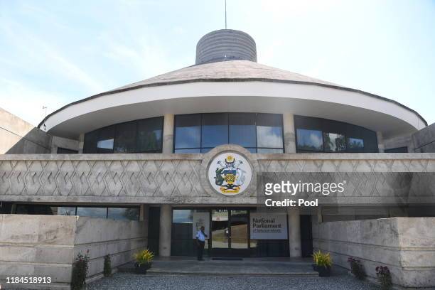 View of Parliament House during day three of the royal visit to the Solomon Islands on November 25, 2019 in Honiara, Guadalcanal Island, Solomon...