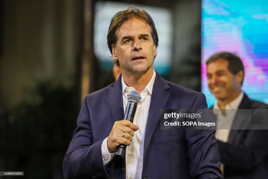 Luis Lacalle Pou, presidential candidate for the National...