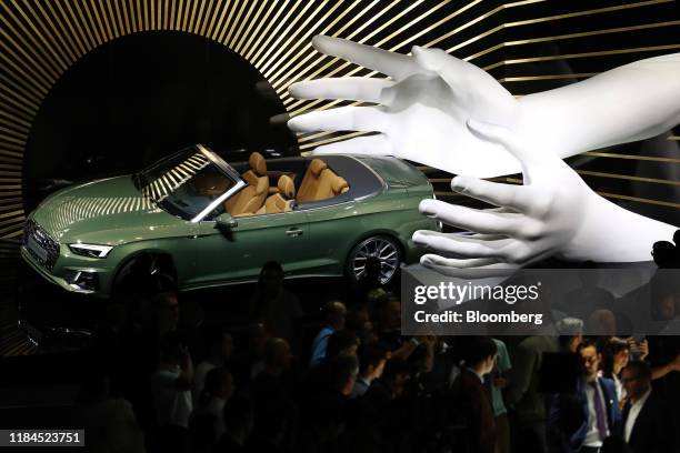 Bloomberg Best of the Year 2019: An Audi AG A5 Cabrio automobile sits on display in the Volkswagen AG exhibition hall on the opening day of the IAA...