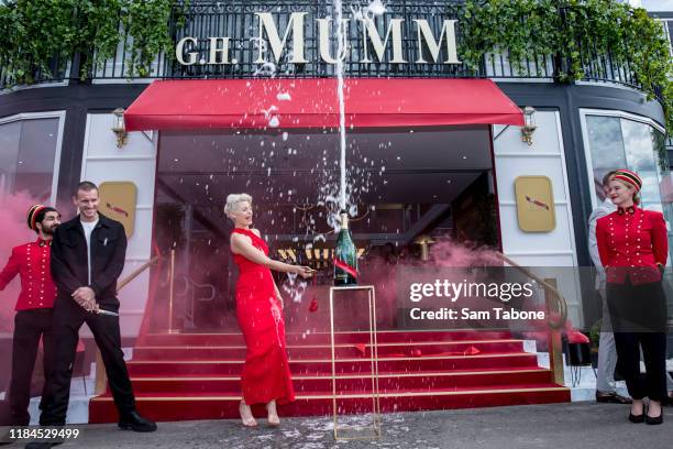 Kate Peck during the Birdcage Marquee Preview Day ahead of the Melbourne Cup Carnival on October 31, 2019 in Melbourne, Australia.