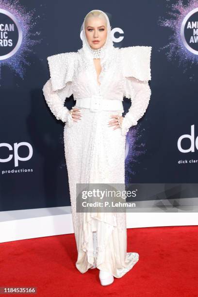 Christina Aguilera at the 2019 American Music Awards arrivals at Microsoft Theater - PHOTOGRAPH BY P. Lehman / Future Publishing