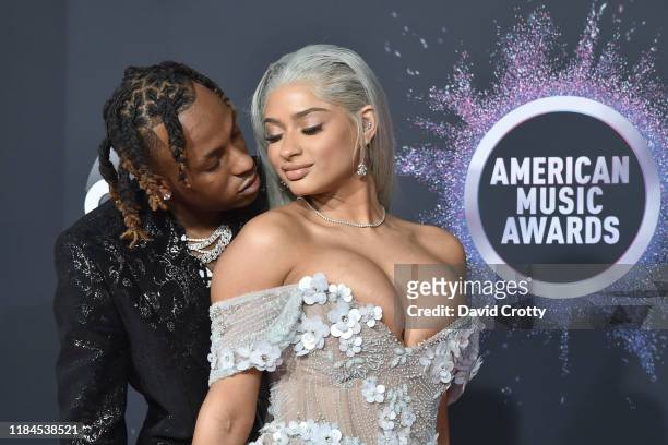 Rich The Kid and Antonette Willis attend 47th Annual AMA Awards - Arrivals at Microsoft Theater on November 24, 2019 in New York City.