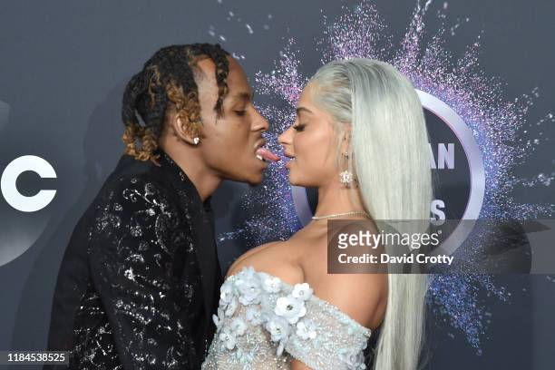 Rich The Kid and Antonette Willis attend 47th Annual AMA Awards - Arrivals at Microsoft Theater on November 24, 2019 in New York City.