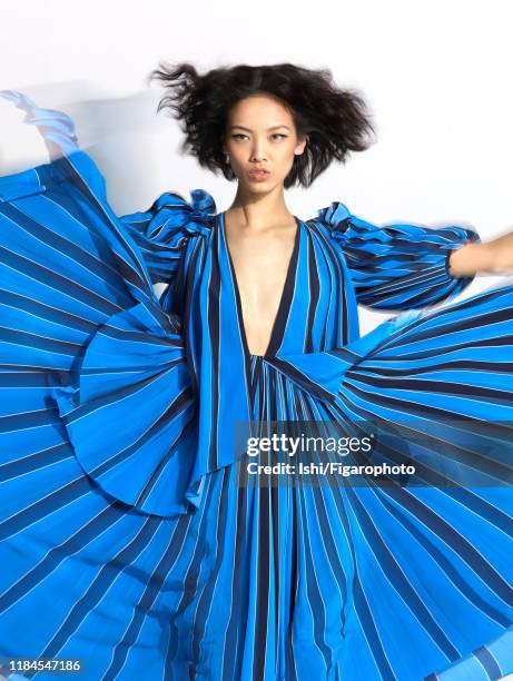 Model Grace Guozhi is photographed for Madame Figaro on December 5, 2017 in Paris, France. Dress . PUBLISHED IMAGE. CREDIT MUST READ:...