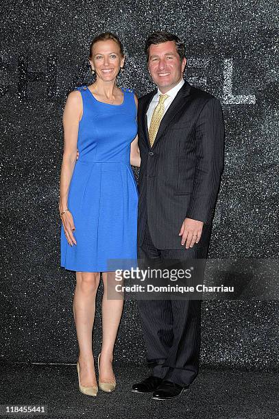 United States Ambassador to France and Monaco Charles H. Rivkin and his Wife Susan M. Tolson attend the Chanel Haute Couture Fall/Winter 2011/2012...