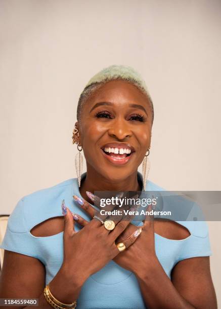 Cynthia Erivo at the "Harriet" Press Conference at the Four Seasons Hotel on October 29, 2019 in Beverly Hills, California.