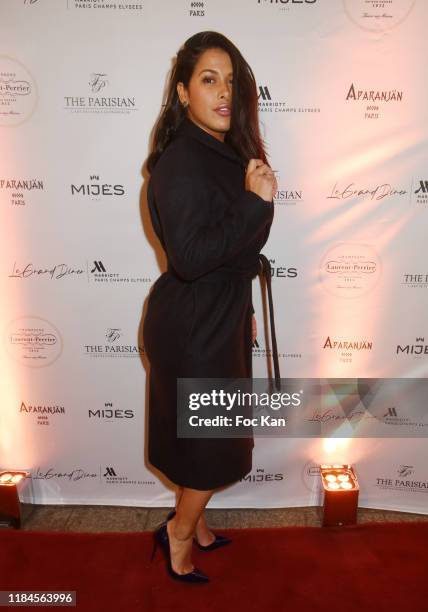 Former Secret Story comedian/NRJ12 TV presenter Ayem Nour attends 2nd "Le Grand Diner" At Marriott Champs Elysees on October 30, 2019 in Paris,...