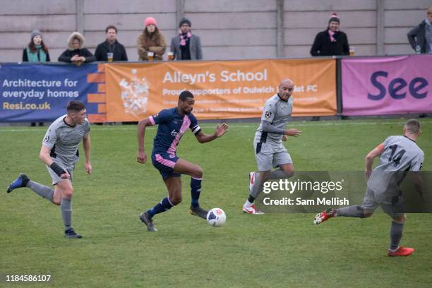 Team captain Danny Mills on the attack for Dulwich Hamlet FC v Chippenham Town in the FA Trophy third qualifying round at Champion Hill on the 23rd...