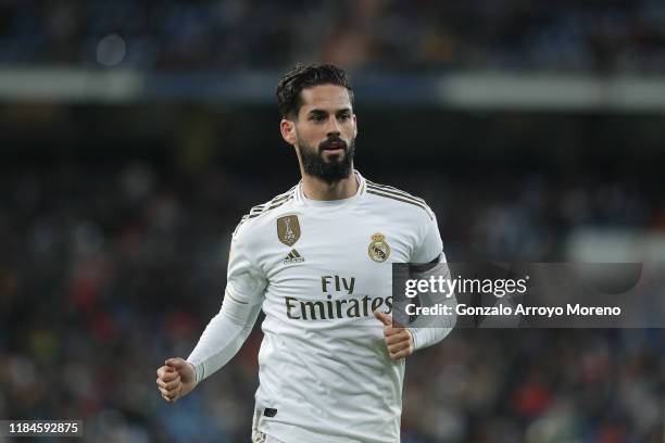 Francisco Roman Alarcon alias Isco of Real Madrid CF in action during the Liga match between Real Madrid CF and CD Leganes at Estadio Santiago...