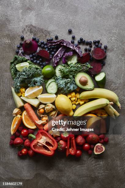 colorful fruits and vegetables - colorful fruit stock pictures, royalty-free photos & images