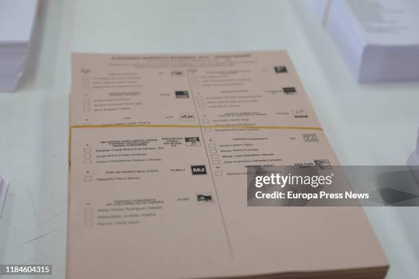 Ballots at the Logistics Center prepares for the general elections on 10th November on October 31, 2019 in Madrid, Spain.